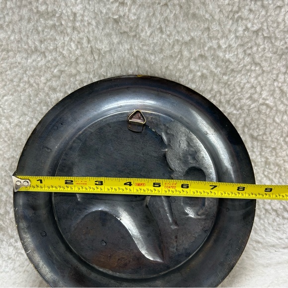 3 Vintage Egyptian Pyramid Sphinx Pharaoh etched mixed metal wall decor 9" - Picture 6 of 13